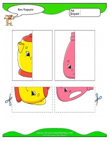 Kes Yapıştır Çalışma Sayfaları